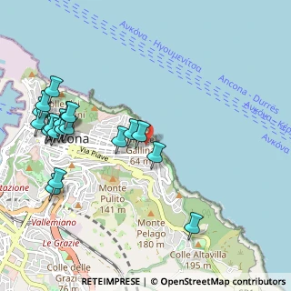 Mappa Via Filippo Corridoni, 60124 Ancona AN, Italia (1.2595)