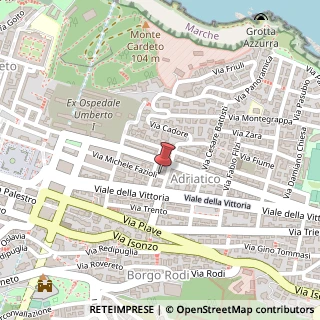 Mappa Via Michele Fazioli, 24, 60123 Ancona, Ancona (Marche)