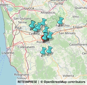 Mappa Via Giuseppe Giusti, 56038 Ponsacco PI, Italia (7.73692)