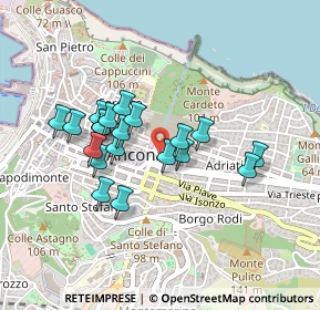 Mappa Via Terenzio Frediani, 60123 Ancona AN, Italia (0.3805)
