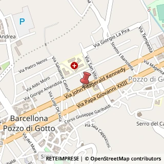 Mappa Via John F. Kennedy, 182, 98051 Barcellona Pozzo di Gotto, Messina (Sicilia)