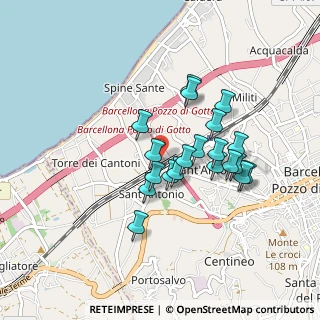 Mappa Vicolo I° Sant'Antonio, 98051 Barcellona Pozzo di Gotto ME, Italia (0.803)