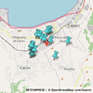 Mappa Via Giovanni Picone, 90044 Carini PA, Italia (1.4475)