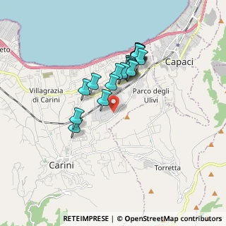 Mappa Via Giovanni Picone, 90044 Carini PA, Italia (1.6155)