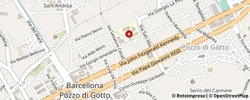 Mappa Barcellona Pozzo di Gotto