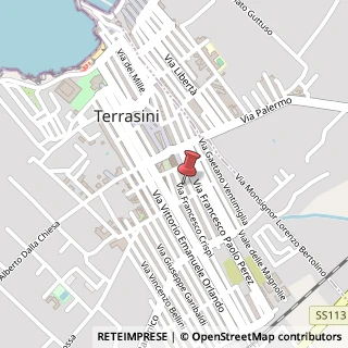 Mappa Via Francesco Crispi, 21, 90049 Terrasini, Palermo (Sicilia)