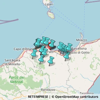 Mappa A20 Messina - Palermo, 98066 Patti ME, Italia (8.7915)