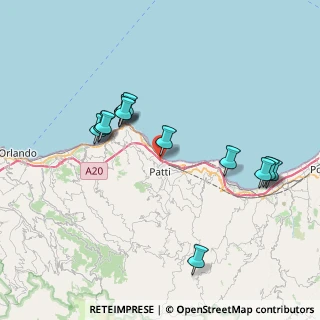Mappa A20 Messina - Palermo, 98066 Patti ME, Italia (8.44615)