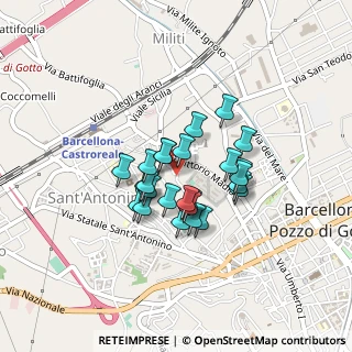 Mappa Via Sebastiano Sottile, 98051 Barcellona Pozzo di Gotto ME, Italia (0.336)