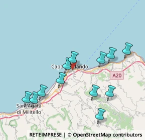 Mappa Contrada Certari Catutè, 98071 Capo d'Orlando ME, Italia (9.11333)