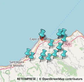 Mappa Contrada Certari Catutè, 98071 Capo d'Orlando ME, Italia (6.97294)