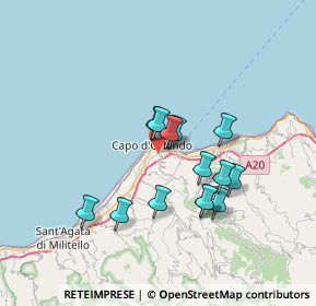 Mappa Contrada Certari Catutè, 98071 Capo d'Orlando ME, Italia (6.50143)