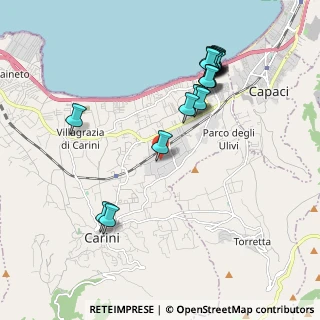 Mappa Via Don Lorenzo Milani, 90044 Carini PA, Italia (2.3495)