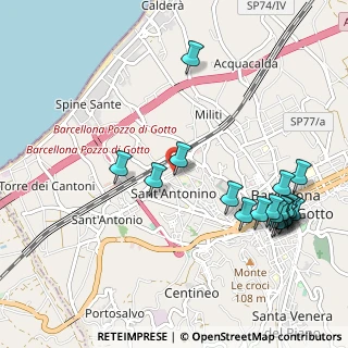 Mappa Via Giovanni Gentile, 98051 Barcellona Pozzo di Gotto ME, Italia (1.3675)