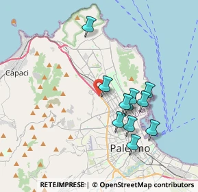 Mappa Viale della Regione Siciliana Nord Ovest, 90100 Palermo PA, Italia (3.77545)