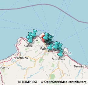 Mappa Viale della Regione Siciliana Nord Ovest, 90100 Palermo PA, Italia (7.34235)