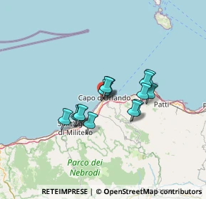 Mappa Contrada San Lucia, 98071 Capo d'Orlando ME, Italia (10.81357)