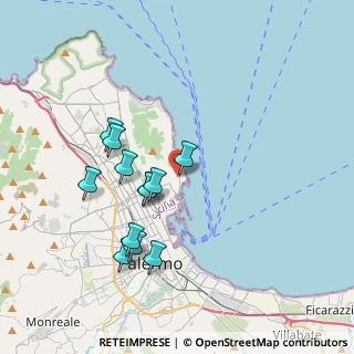 Mappa Via Monsignore F. Riela, 90142 Palermo PA, Italia (3.8175)