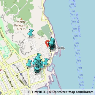 Mappa Via Monsignore F. Riela, 90142 Palermo PA, Italia (0.867)