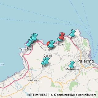 Mappa Contrada Serra Granatelli, 90044 Carini PA, Italia (6.39333)