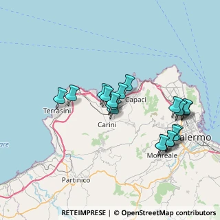 Mappa Contrada Serra Granatelli, 90044 Carini PA, Italia (8.055)