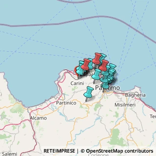 Mappa Contrada Serra Granatelli, 90044 Carini PA, Italia (9.432)