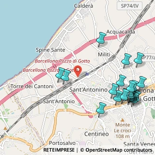 Mappa Str. I Coccomelli, 98051 Barcellona Pozzo di Gotto ME, Italia (1.535)