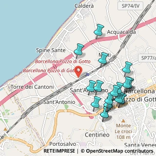 Mappa Str. I Coccomelli, 98051 Barcellona Pozzo di Gotto ME, Italia (1.2785)