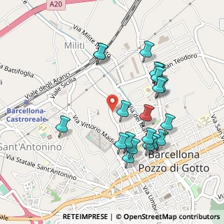 Mappa Via Generale Angelo Cambria, 98051 Barcellona Pozzo di Gotto ME, Italia (0.5265)