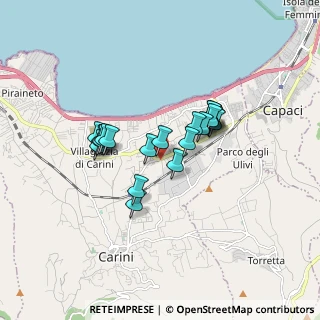 Mappa Via, 90044 Carini PA, Italia (1.439)
