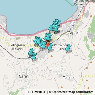 Mappa Contrada Olivella Pistone, 90044 Carini PA, Italia (1.36)