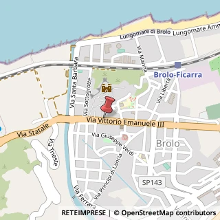 Mappa Via Vittorio Emanuele III, 4, 98061 Brolo, Messina (Sicilia)