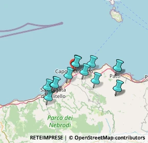 Mappa Via Consolare Stradella, 98071 Capo d'Orlando ME, Italia (13.06)