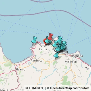 Mappa Via Archimede, 90044 Carini PA, Italia (9.87647)