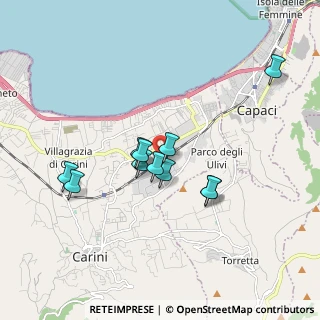 Mappa Via Archimede, 90044 Carini PA, Italia (1.65909)