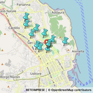 Mappa Viale del Fante, 90142 Palermo PA, Italia (1.3775)