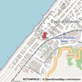 Mappa Via del Piave, 161, 98071 Capo d'Orlando, Messina (Sicilia)