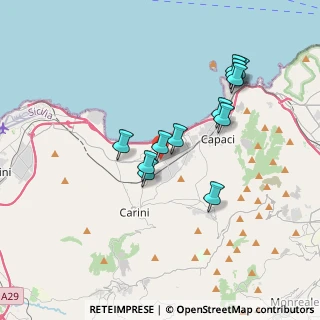 Mappa Trav. SS 11 Est, 90044 Carini PA, Italia (3.60917)