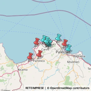 Mappa SS N., 90044 Carini PA, Italia (8.75182)