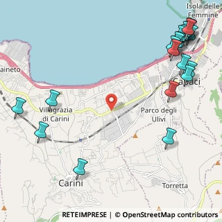Mappa SS 113 KM 282, 90044 Carini PA, Italia (3.6625)
