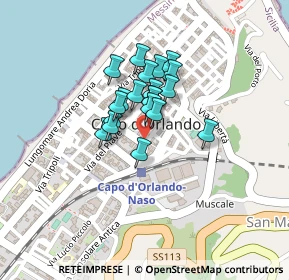 Mappa Via Vittorio Emanuele, 98071 Capo D'orlando ME, Italia (0.1505)