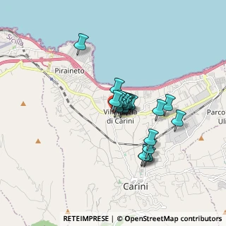 Mappa Via Regina, 90044 Carini PA, Italia (1.28)