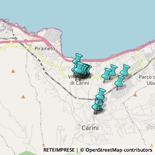 Mappa Via Pantelleria, 90044 Carini PA, Italia (1.1955)
