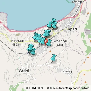 Mappa Via Angelo Russello, 90044 Carini PA, Italia (1.389)