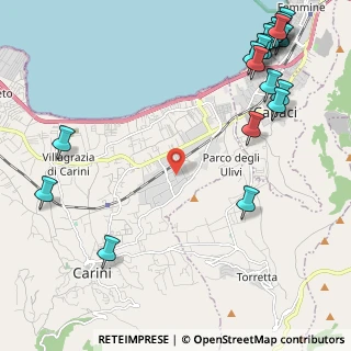 Mappa Via Angelo Russello, 90044 Carini PA, Italia (3.6165)