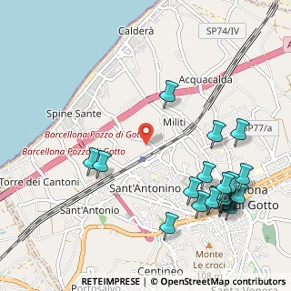 Mappa Via Battifoglia, 98051 Barcellona Pozzo di Gotto ME, Italia (1.459)