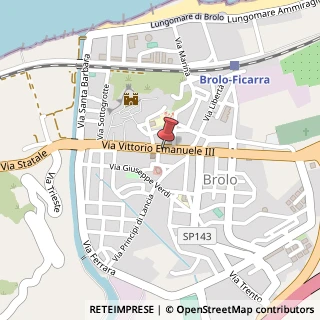 Mappa Via Vittorio Emanuele III, 66, 98061 Brolo, Messina (Sicilia)