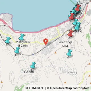 Mappa Via Don Antonino Cataldo, 90044 Carini PA, Italia (3.7845)