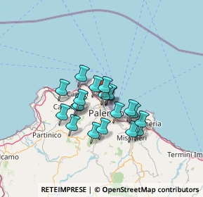 Mappa Via Caduti Senza Croce, 90146 Palermo PA, Italia (11.007)