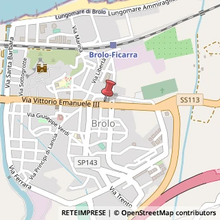 Mappa Via Vittorio Emanuele III, 151, 98061 Brolo, Messina (Sicilia)